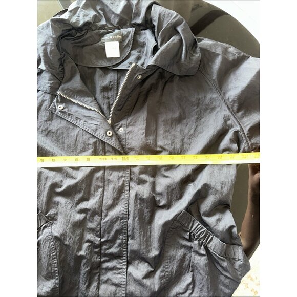 Bagatelle Womens Lightweight Jacket XL Black Oversized Collar & Elastic Waist - Picture 7 of 8